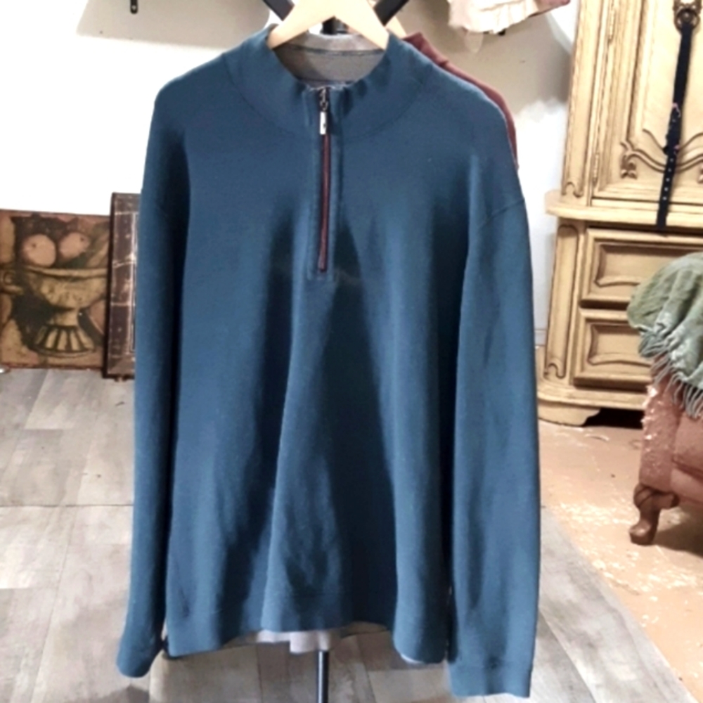 Mens Winter Sweater pullover long sleeve TOMMY BAHAMA sz 3XL Blue gray